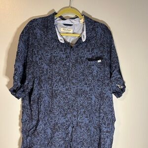 Tommy Bahama Dark Blue Patterned Men's Shirt